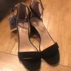 Black open toe sandals (Brand new with tags)